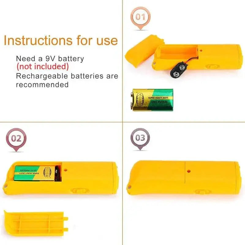 Dog Bark Control Ultrasonic Repeller LED Training Device