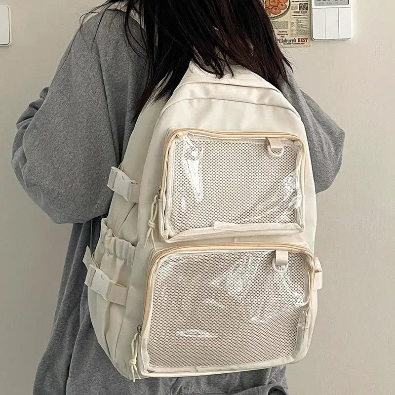 Japanese Style Transparent Ita Bag for Girls Comic Cons Large Capacity Women Backpack Fashion School Bags for College Student JK