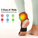 Electric Heating Ankle Support Vibrating Massager Hot Compress Relieves Joint Pain Discomfort Overuse Injury USB Port