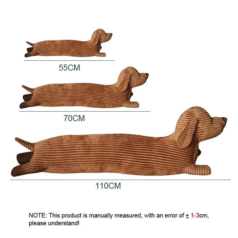 Brown Dachshund Dog Pillow Cute Plush Doll Sofa Decor Gift