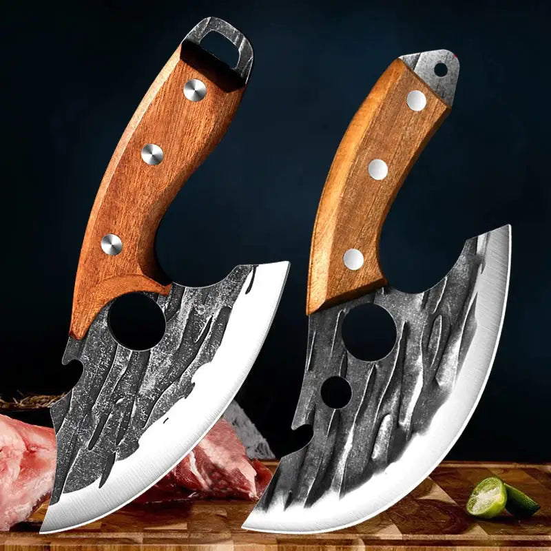 Versatile Forged Chef Cleaver And Utility Knife Set - product image 7