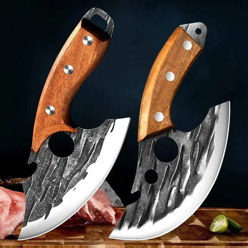 Versatile Forged Chef Cleaver And Utility Knife Set