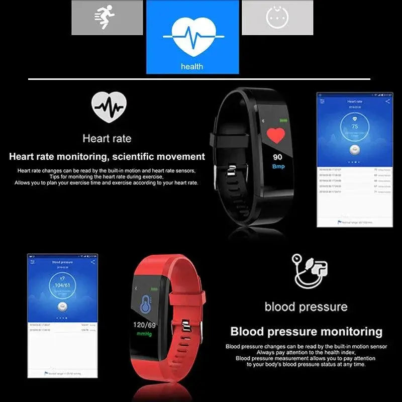 Stylish Smart Health Tracker Real Time Fitness Monitor