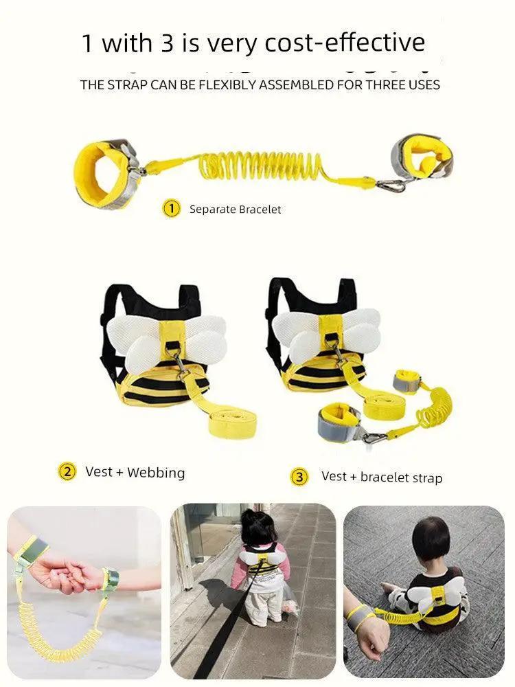 Qiaoletong Hand Rope Baby Walking Backpack Anti Lost Belt