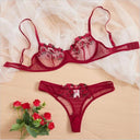 Enchanting Floral Lace Lingerie Set Elegant Fairy Collection