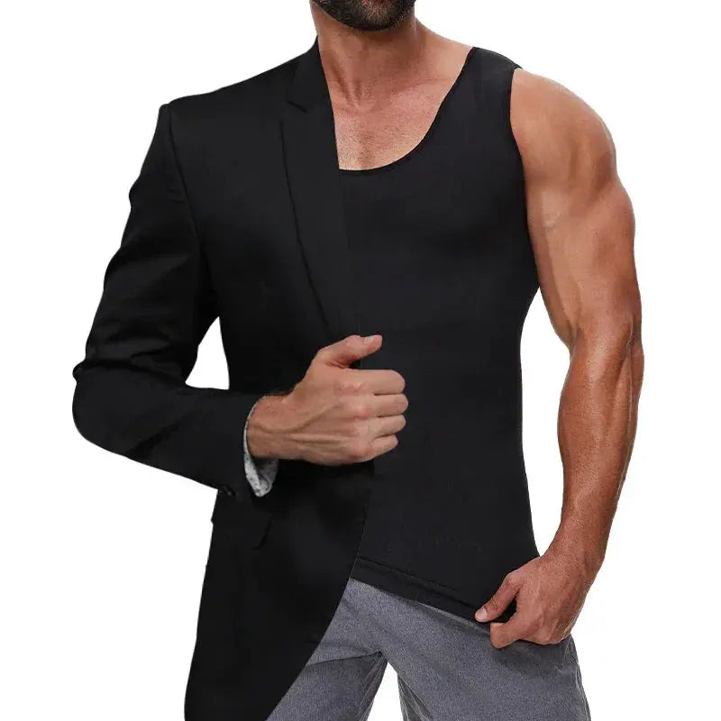 Mens Slimming Compression Vest Tummy Control Body Shaper