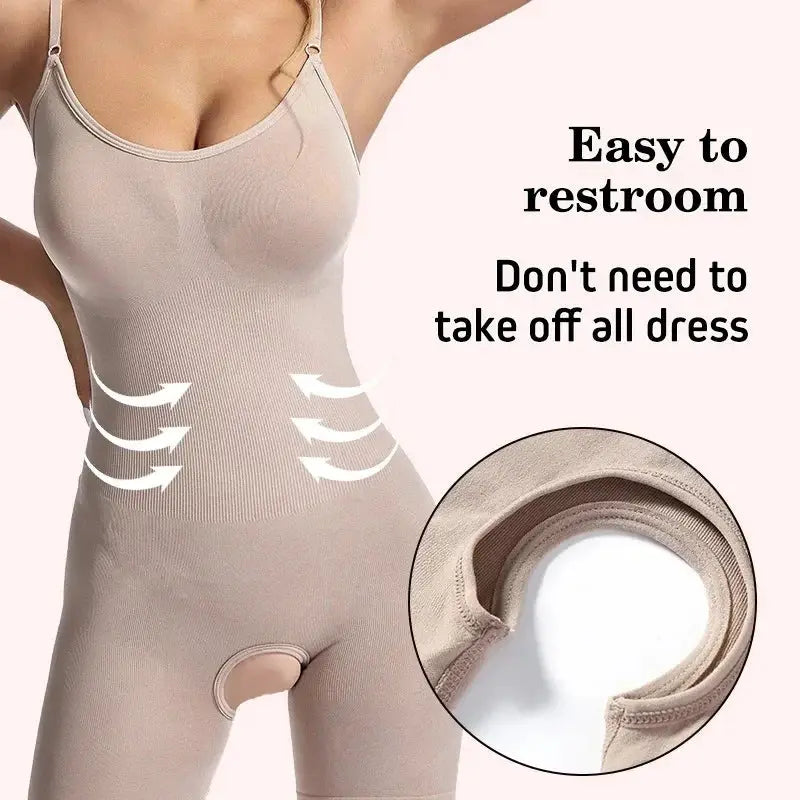 Seamless Compression Bodysuit For Tummy Control And Lift