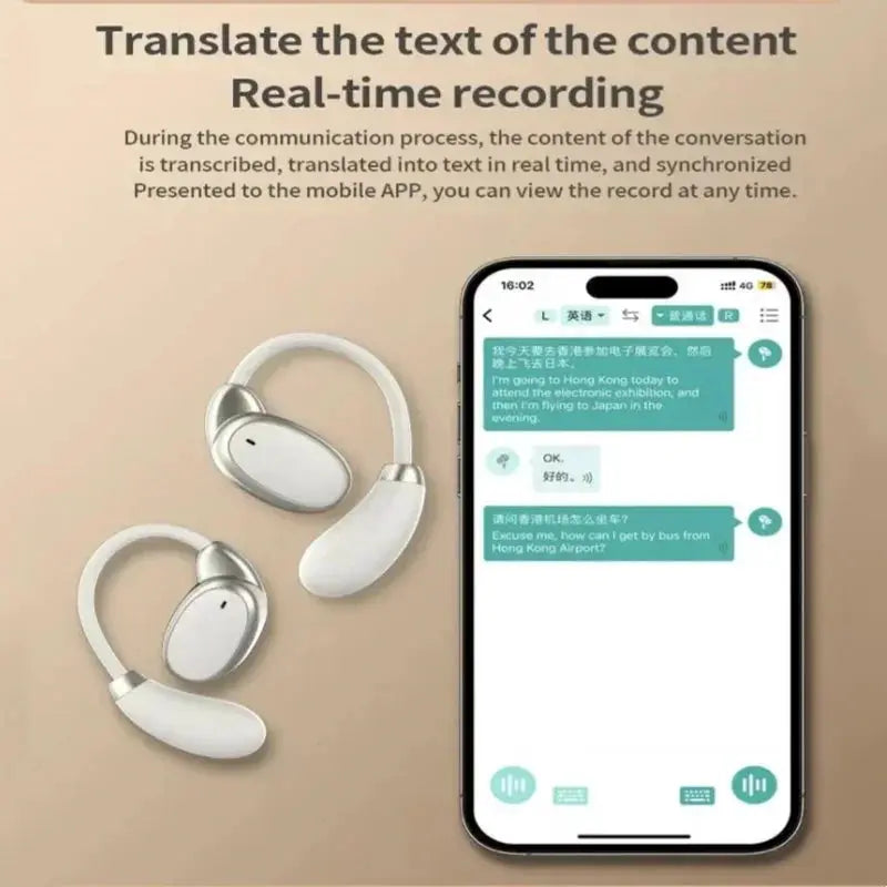 150 Languages Smart Translation Bluetooth 5.4 Earbuds