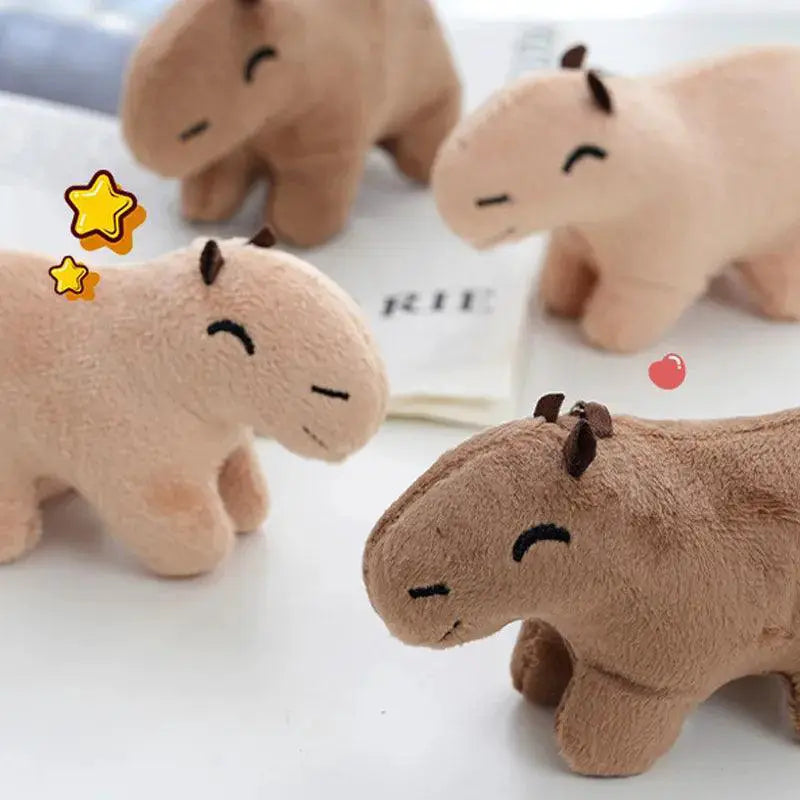 Capybara Plush Toy Keychain Bag Charm Cute Animal Accessory