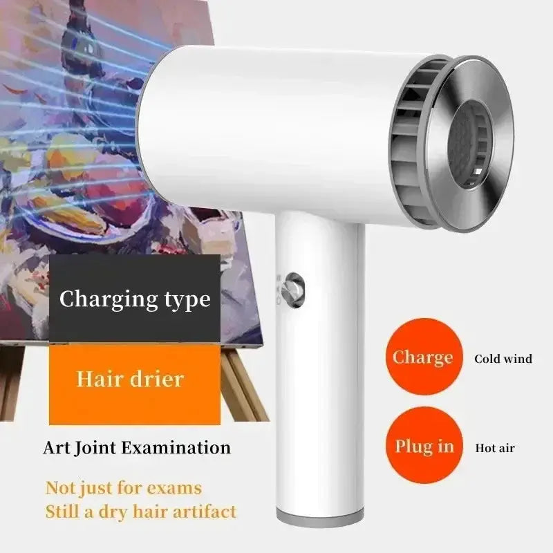 Portable Wireless Hair Dryer Travel Fast Dry Lithium Battery