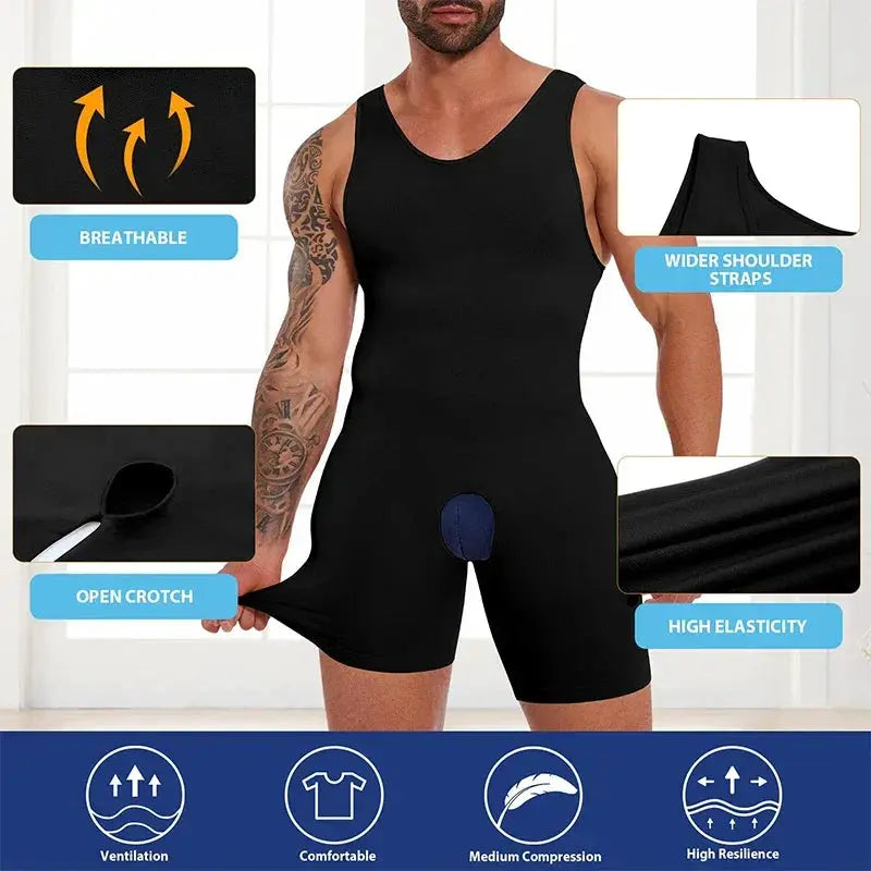 Men's Slimming Compression Bodysuit Ultimate Body Shaper