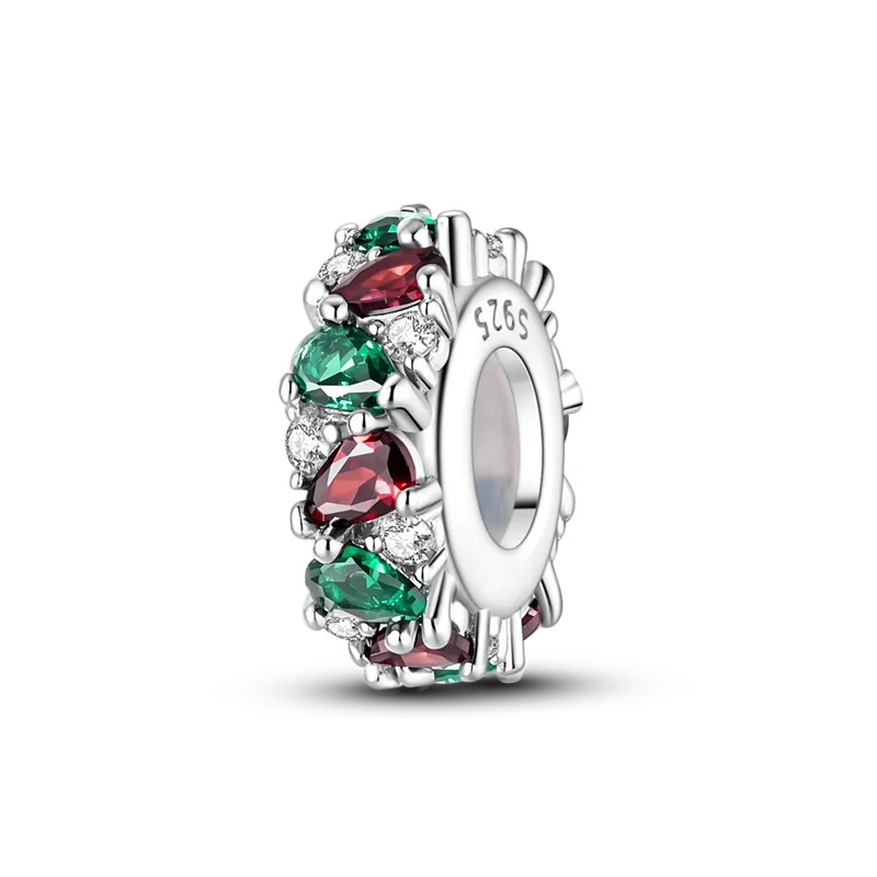 Merry Christmas Charm Bead Sterling