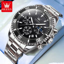 Olevs Men Diving Watch Moon Phase