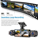 BCUOZ Dashcam, Front + Built-in Rear Left and Right
