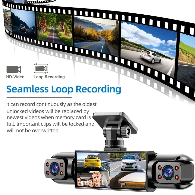 BCUOZ ° Dashcam, Front + Built-in Rear Left and Right — product view 7