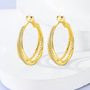 Mula Sterling Silver Golden Earrings