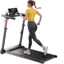 Foldable Treadmill Desk With Adjustable Incline Office Fitness