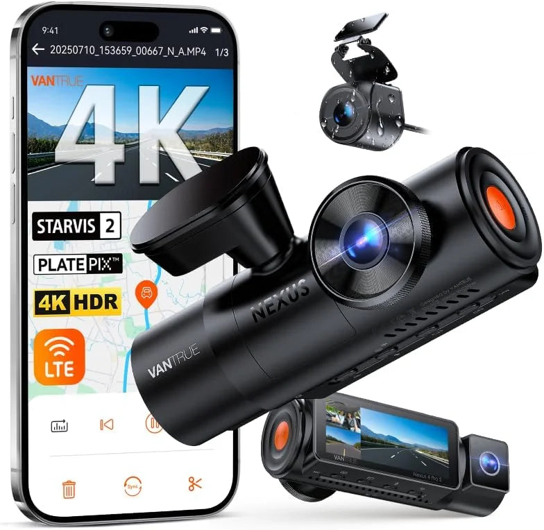 Vantrue Pro S DashCam Channel Waterproof Rear Camera Voice — product view 7