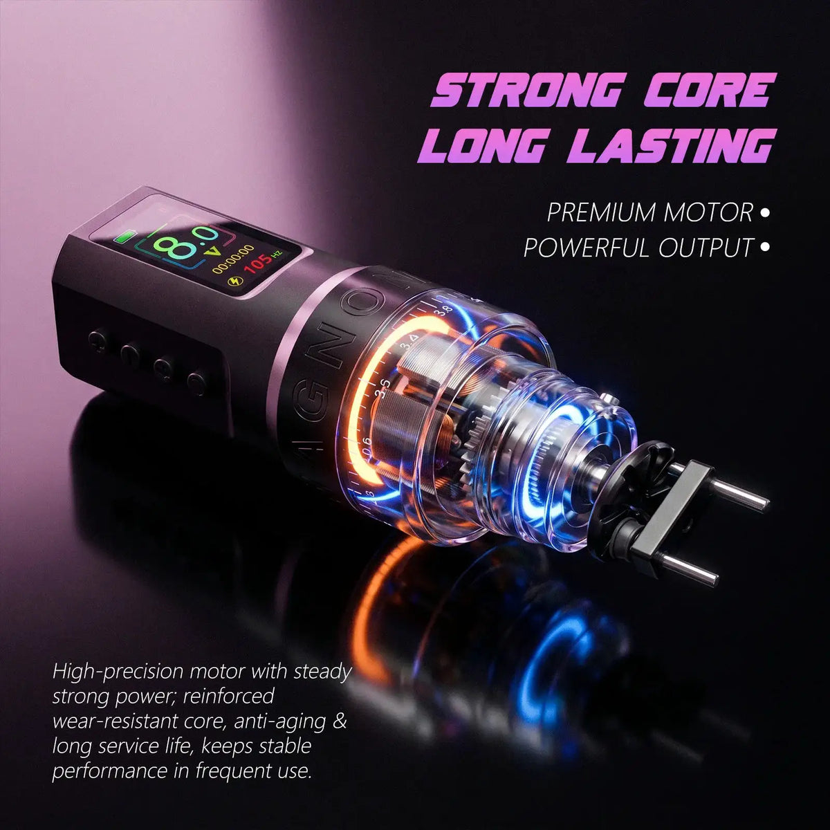 XNET ZP Rotary Tattoo Machine Wireless Tattoo Pen Adjustable Stroke 2.0-4.2mm Aluminum Body 1600mAh Battery For Tattoo Art