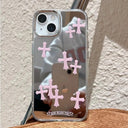 Luxury Pink Jesus Christ Cross Mirror Face Phone Case