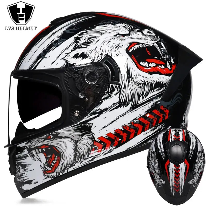 Full Face Double Visor Racing Helmet — product view 17