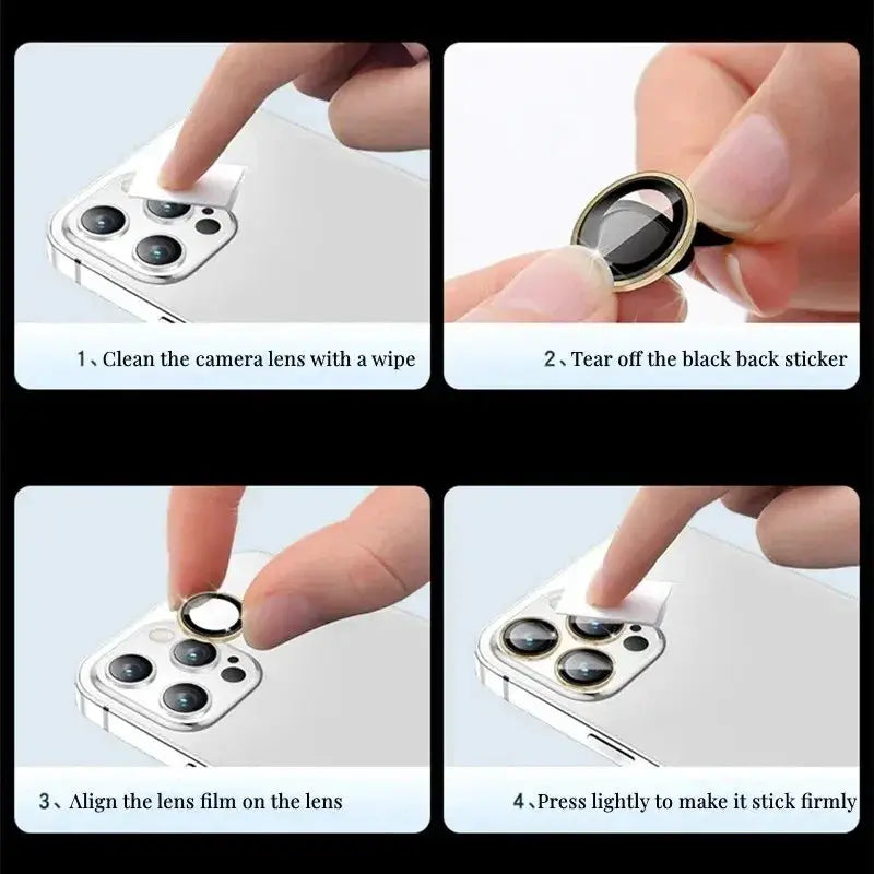 Lens Metal Ring Protector Glass For IPhone 14 Pro Max Case