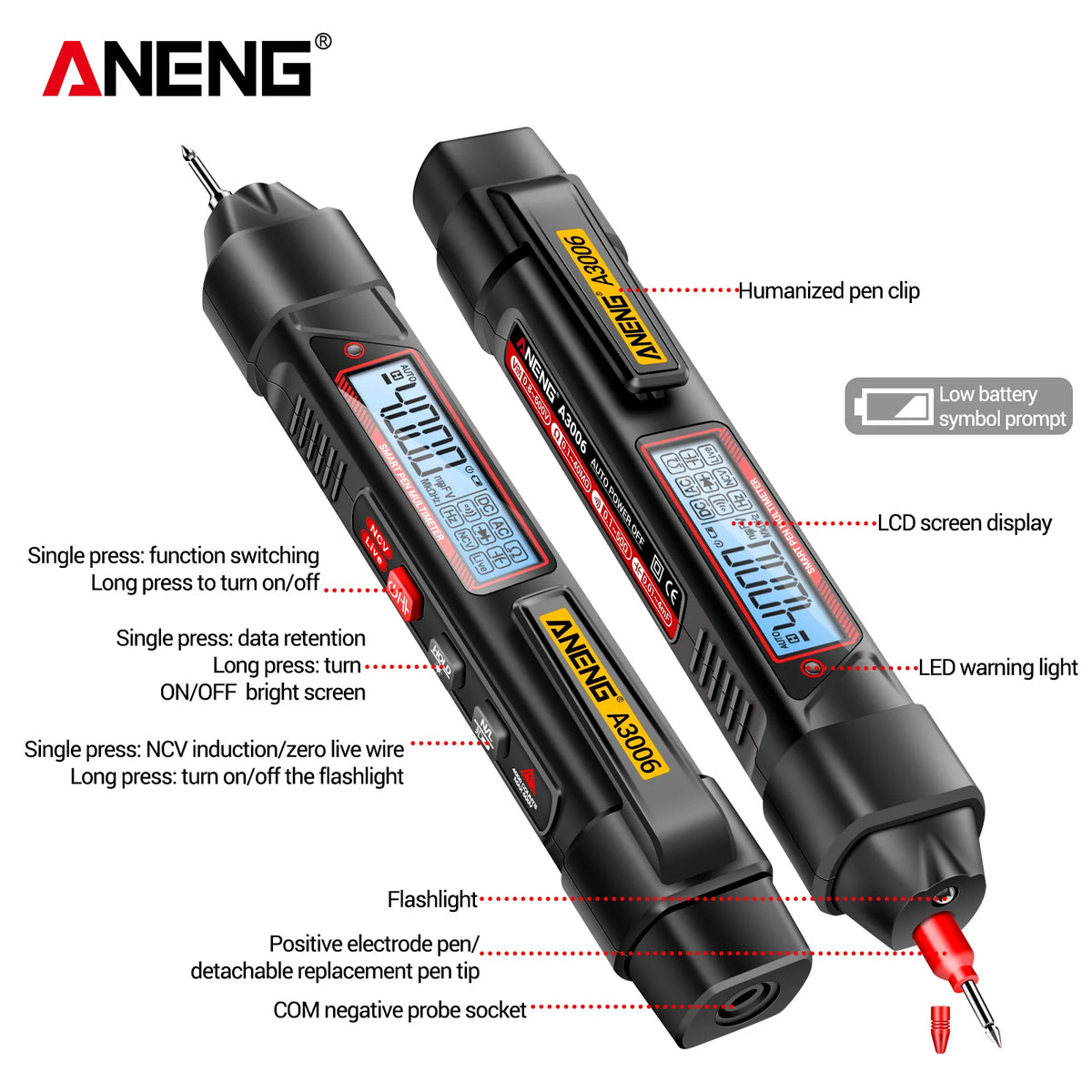 Aneng Pen Type Digital Multimeter