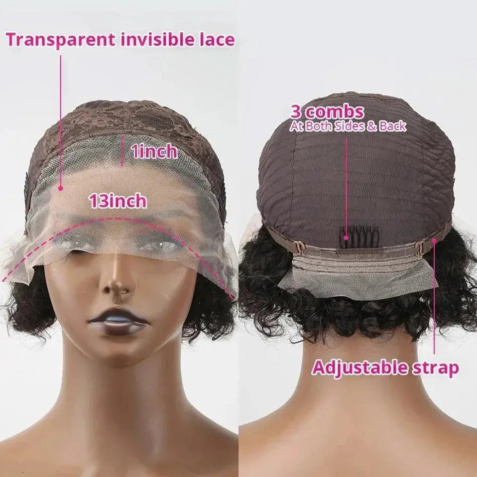 Highlight Pixie Cut Lace Front Wig Glueless Affordable