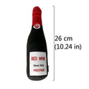 Dog Champagne Wine Bottle Plush Toy Squeaky Pet Whisky