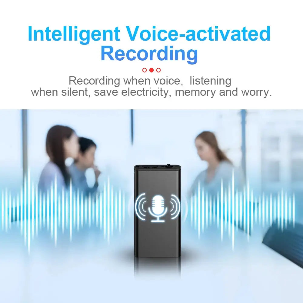 4-64GB Digtal Voice Recorder Espia Mini Sound Voice Activated Dictaphone HD Noise Reduce Recording 32GB 8GB Small MP3 Player