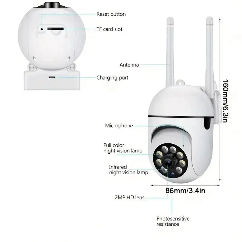 A7 Wireless Monitoring Camera 360 Degree Intercom 1080P Home Security Camera Remote HD Night Vision Camera Monitor Smart Home