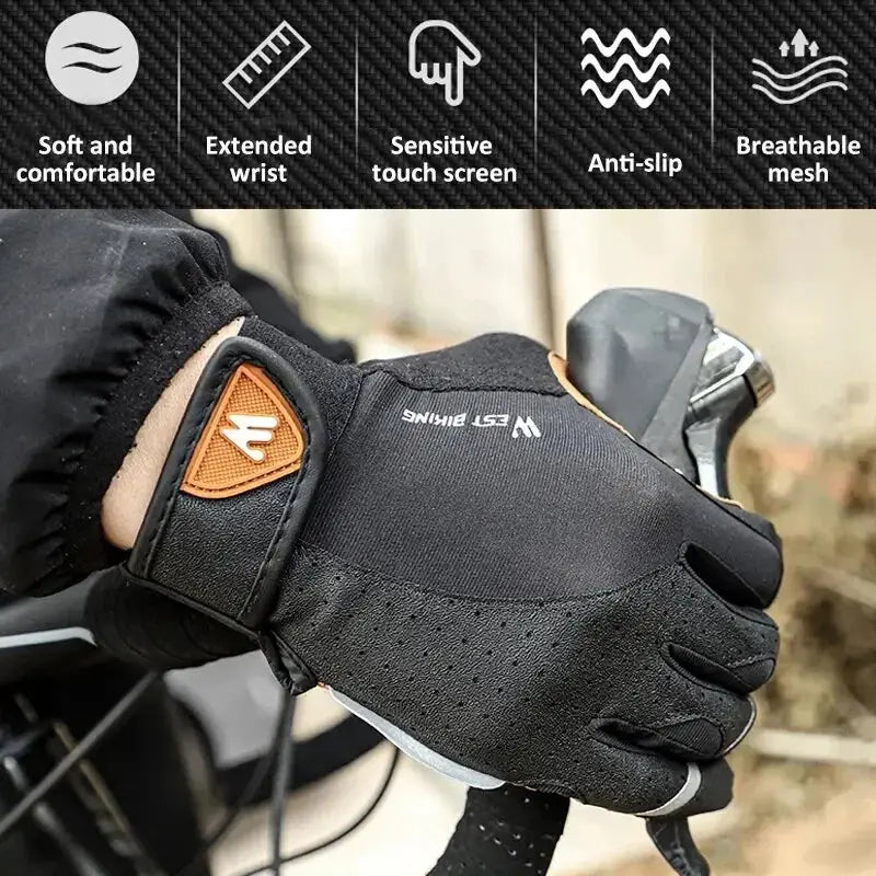 West Biking Full Finger Cycling Gloves Unisex Sports Gloves
