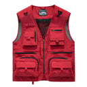 Outdoor Leisure Vest Mens Multi Pocket Coat For Hiking