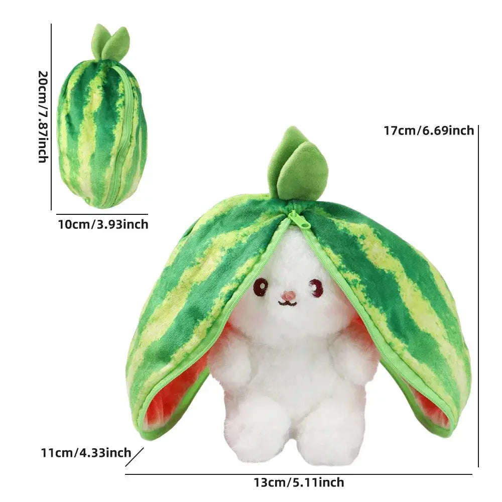 Cute Fruit Rabbit Plush Transforming Bunny Stuffed Toy