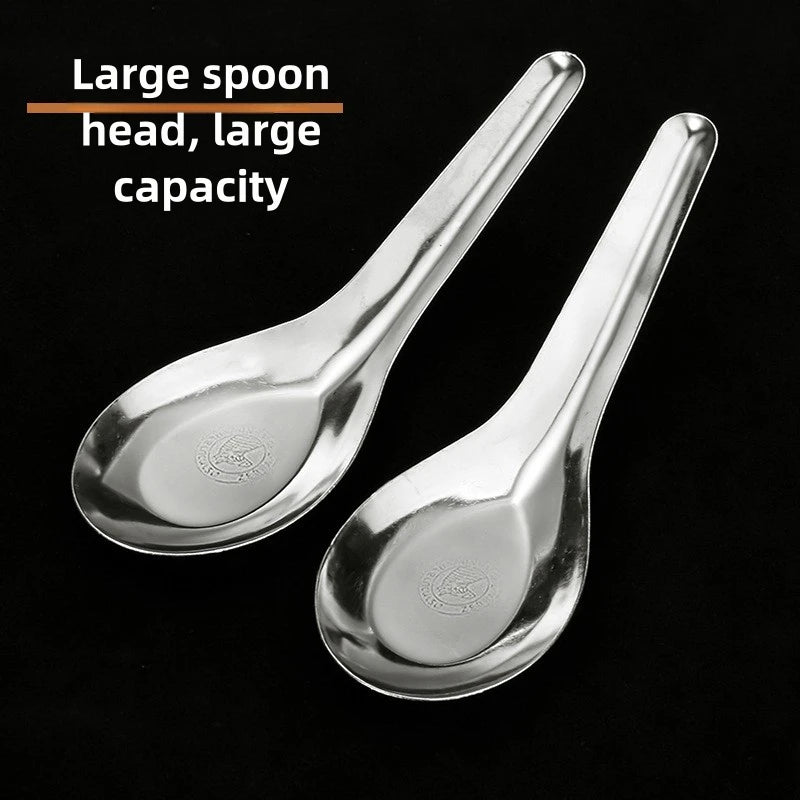 Flat-Bottom Stainless Steel Spoon, Horse-Head, for Ice Cream, — product view 4