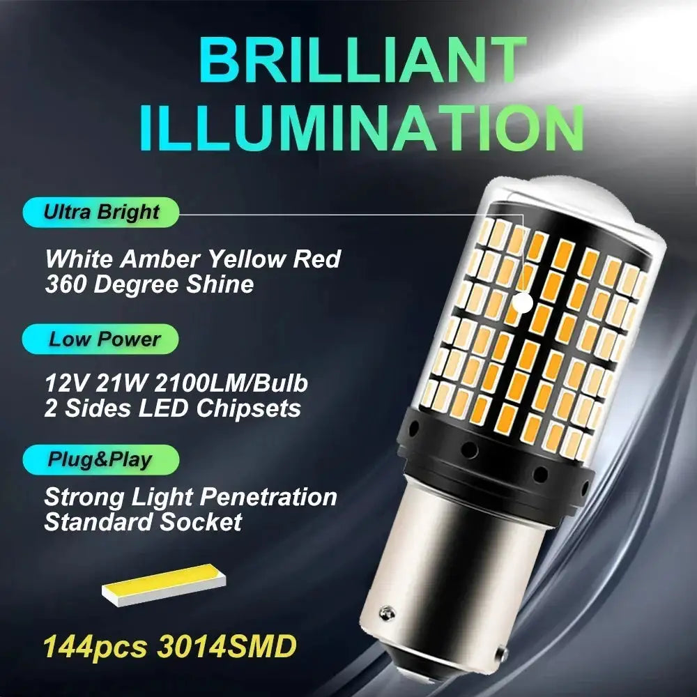 2Pcs 1156 Led Turn Signal Light Lamp