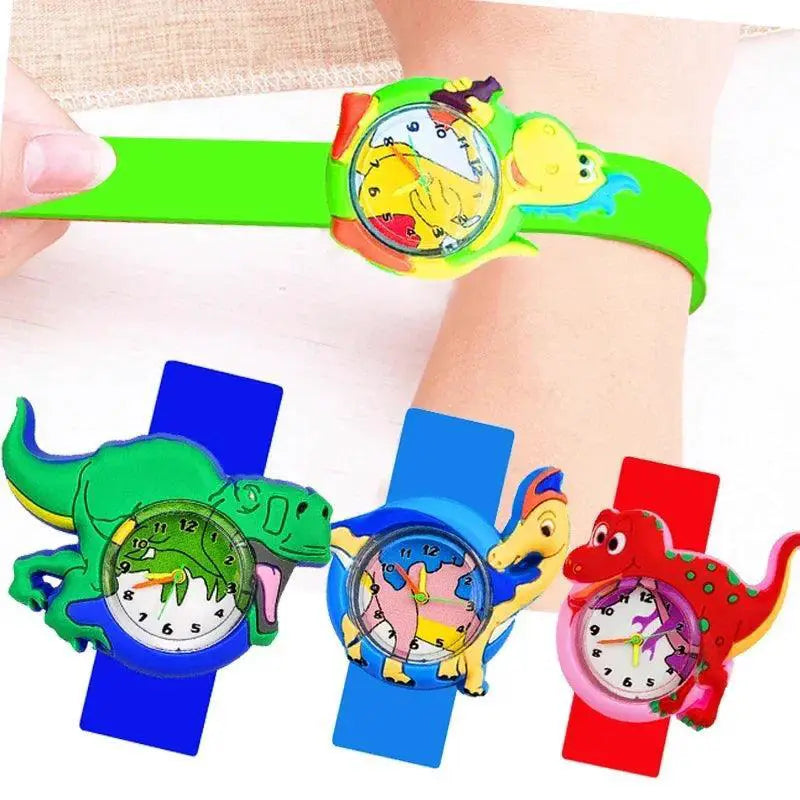 Colorful Cartoon Slap Watches For Kids Educational Gift