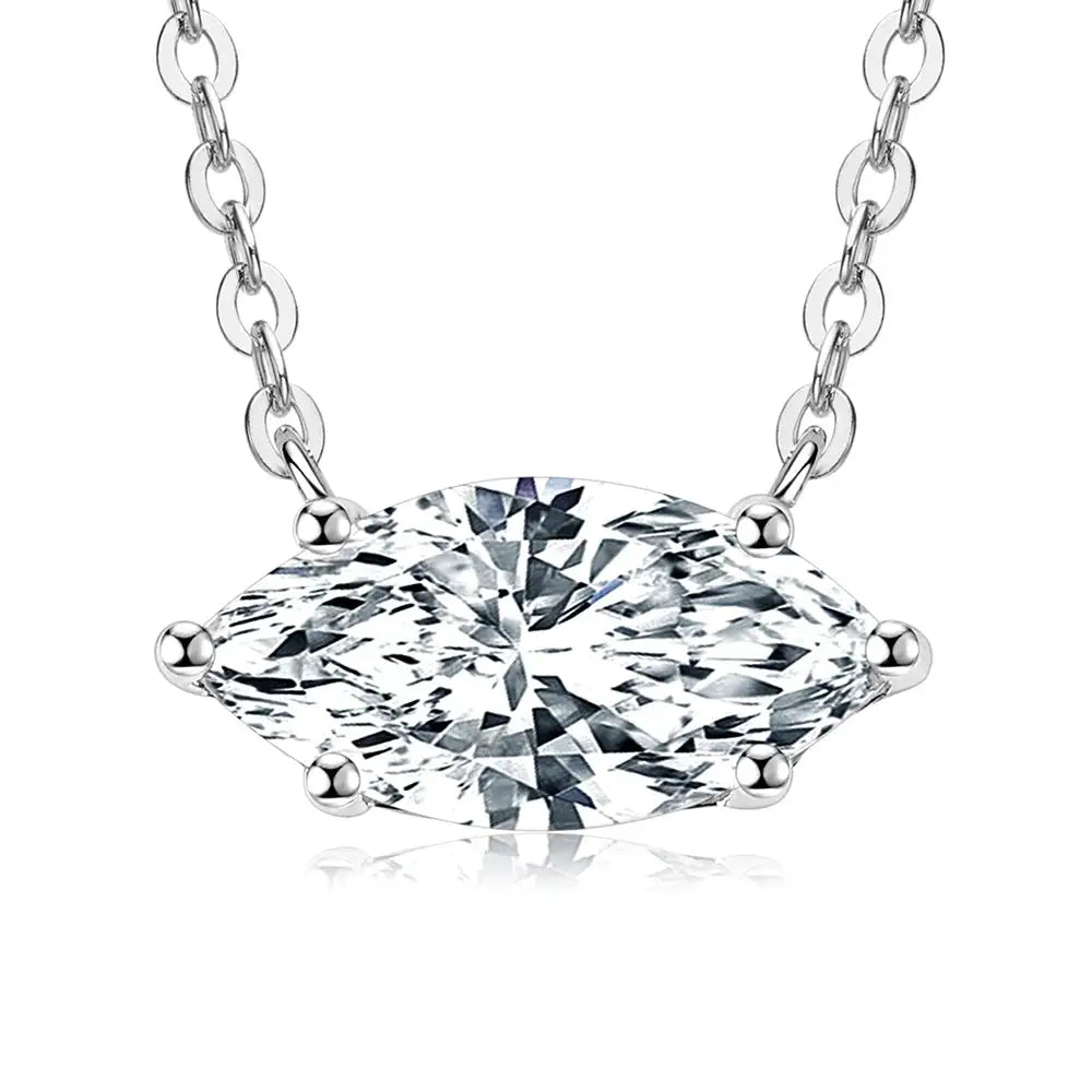 Gold Moissanite Solitaire Necklace — product image 9