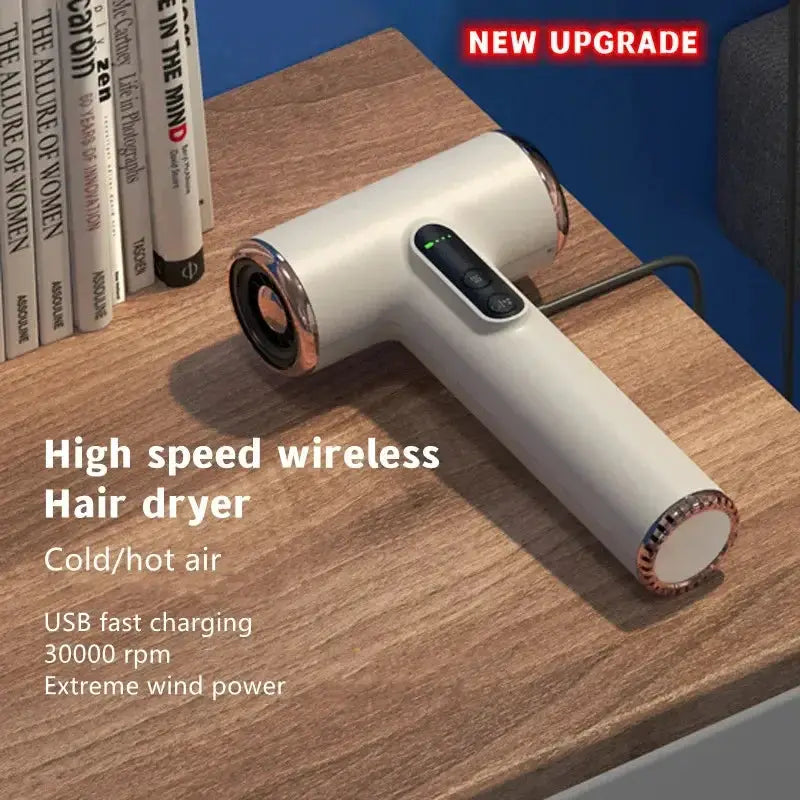 Cordless Hair Dryer Portable Wireless USB Charging Display