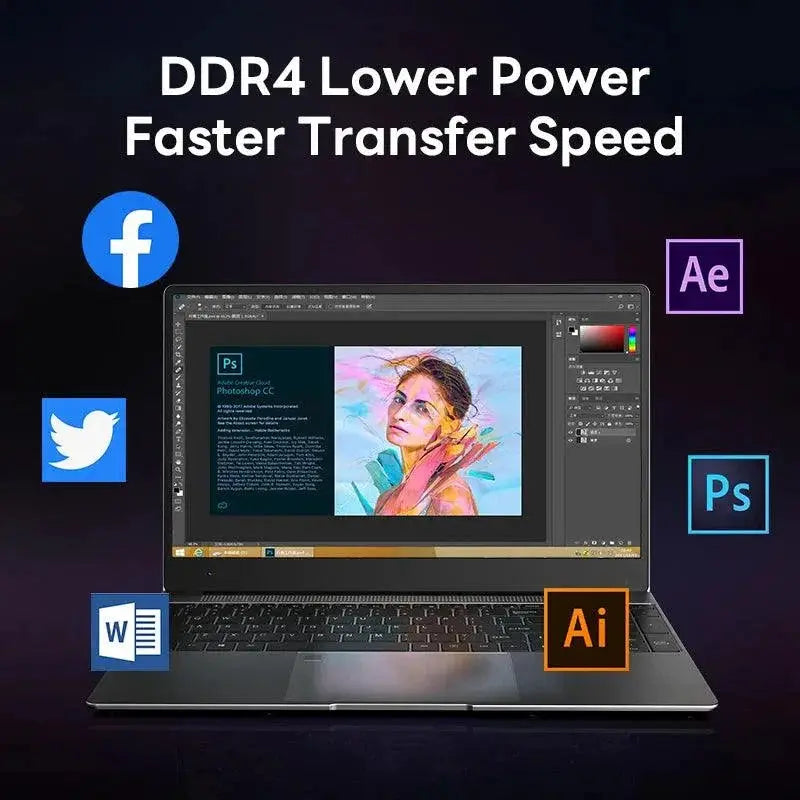 BYONE 15.6 Inch Laptop IPS Screen 16GB RAM Intel 11th N5095