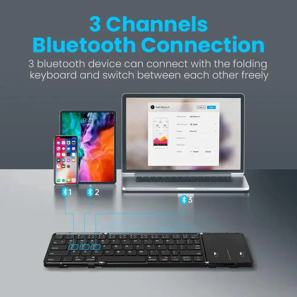 BOW Portable Bluetooth Keyboard Touchpad Wireless Freedom