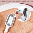 Double-Sided Pet Hair Grooming Comb for Easy Cleaning