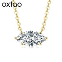 Gold Moissanite Solitaire Necklace