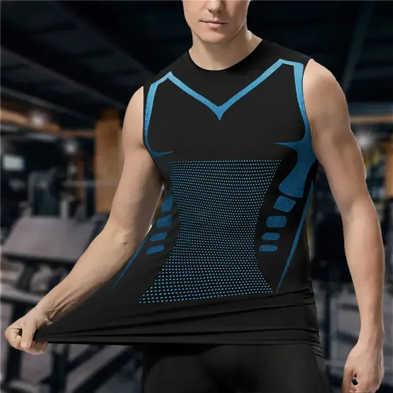 Ionic Shaping Vest For Men Ice Silk Slimming Body Shaper