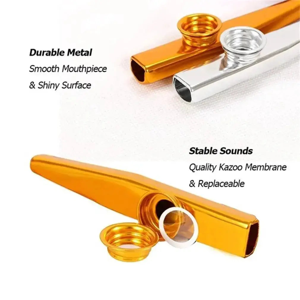 Metal Kazoos For Guitar Players Musical Instrument Set