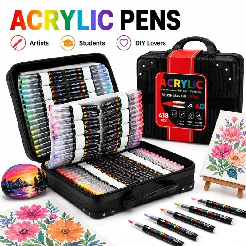 Brush Tip Acrylic Paint Markers Set — product view 6
