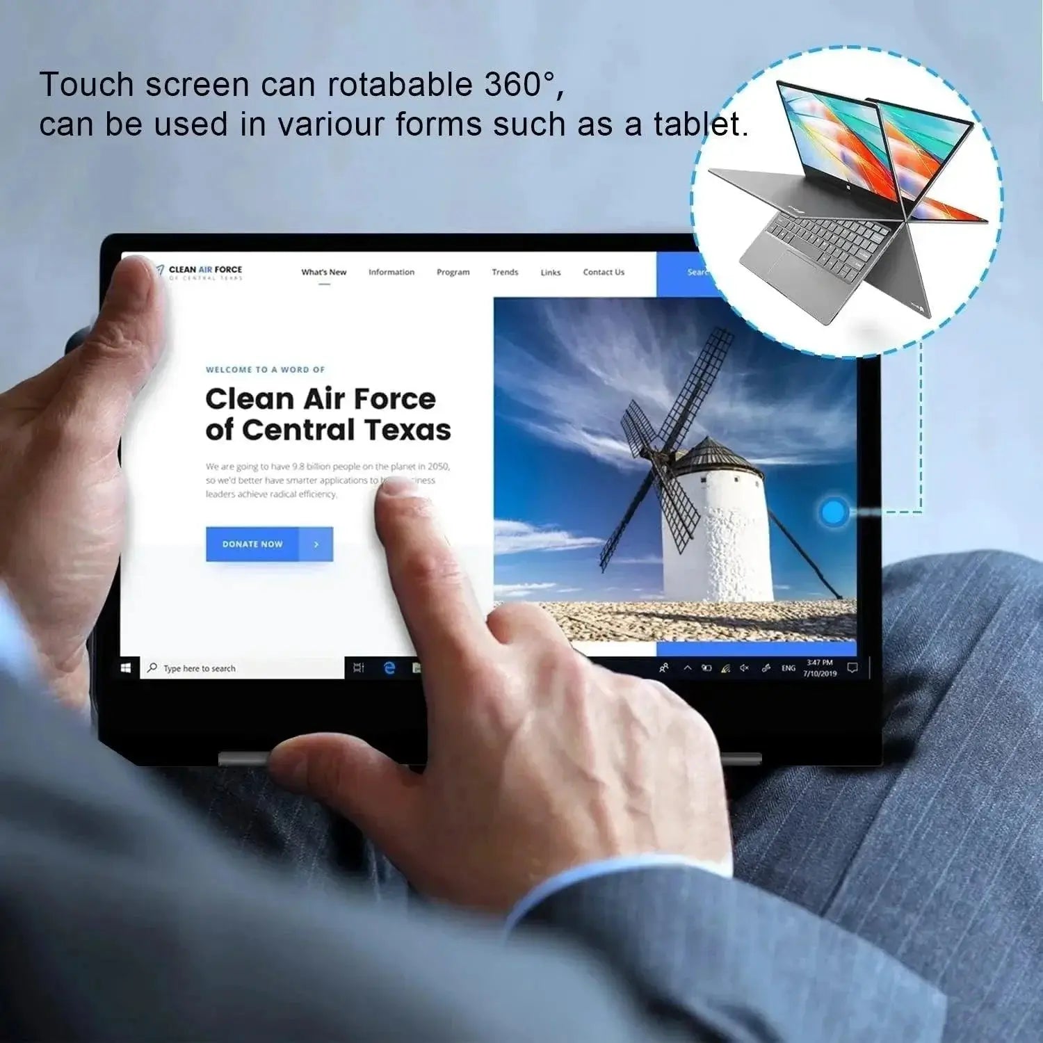 Yoga 2in1 Business Laptop For Professionals Mini Tablet
