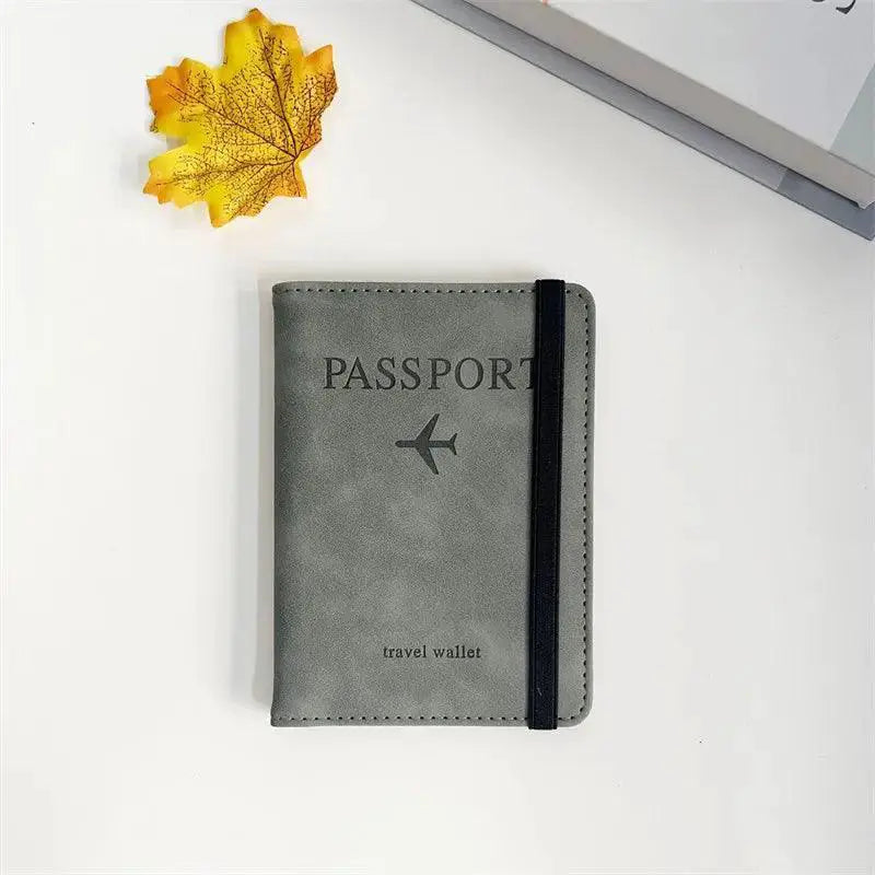 RFID Passport Holder for Secure Travel — BrownA