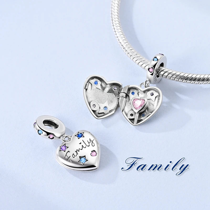 Sterling Silver Charm Family Love
