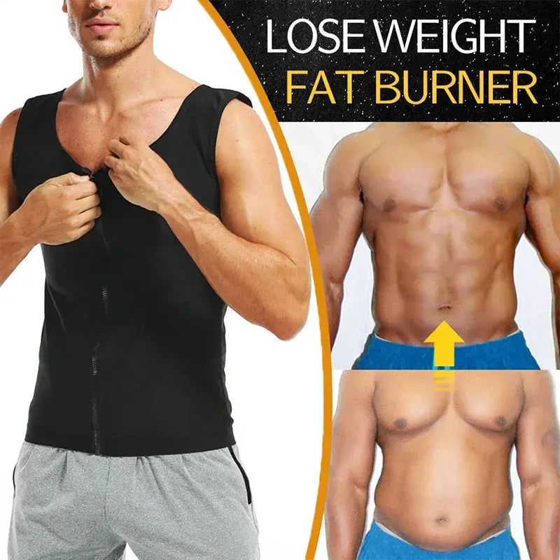 Mens Sauna Vest Waist Trainer For Slimming And Fat Burning